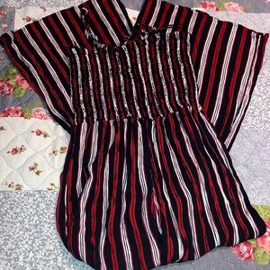 Red black and white jumpsuit (Ambiance Apparel)